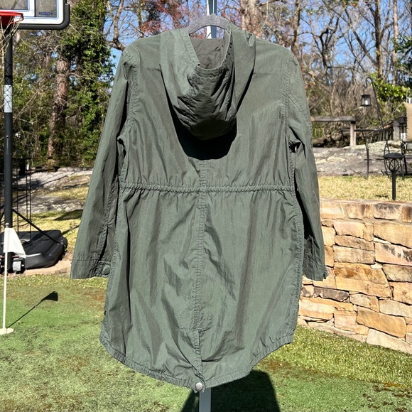 Gap Kids Army Green Hooded Utility Windbreaker - Picture 1 of 13